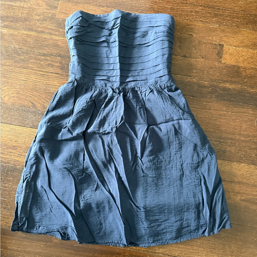 Abercrombie & Fitch Strapless Navy Mini Dress